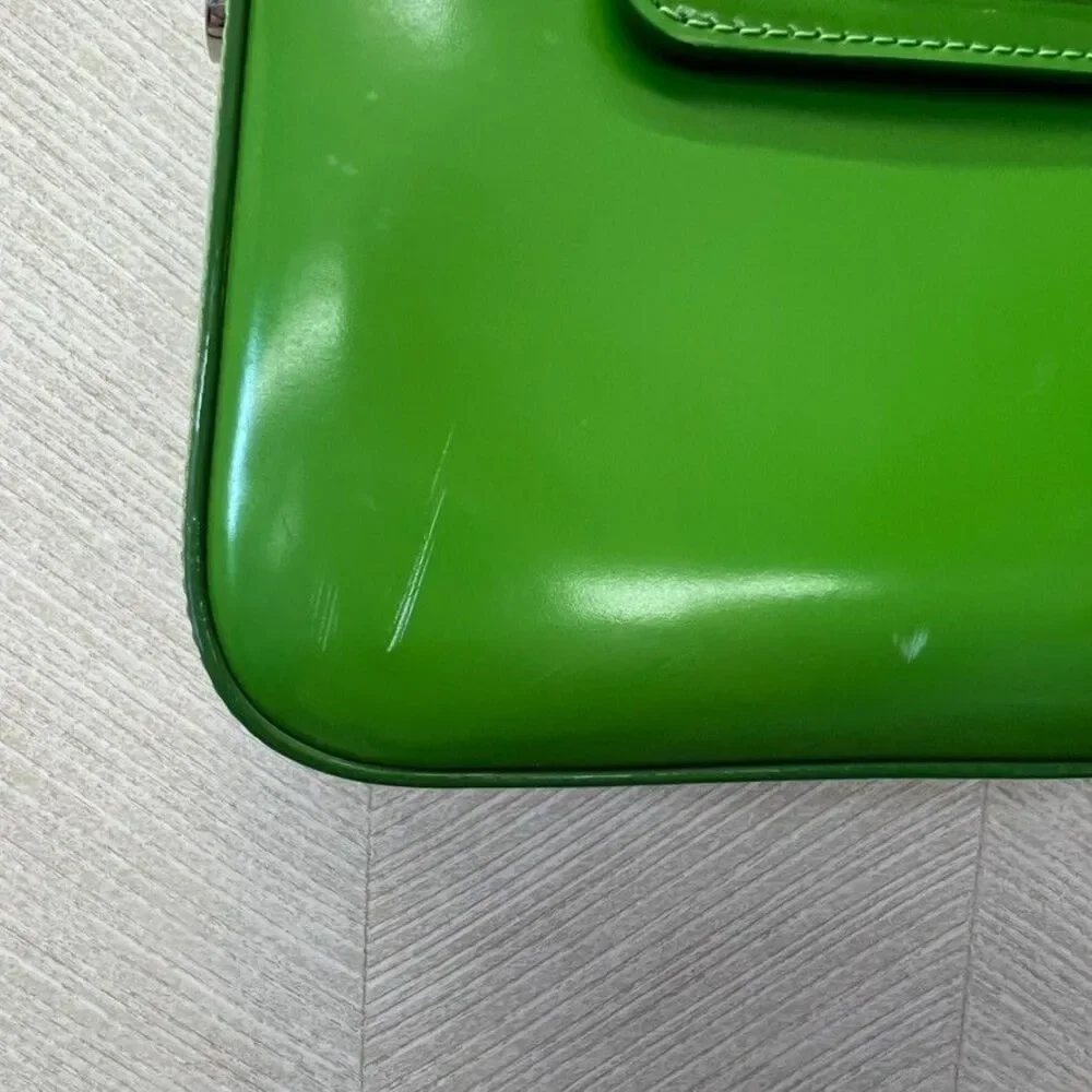 Kate Spade New York Green Spazzolato Leather Sam Icon Mini Hobo Bag Womens